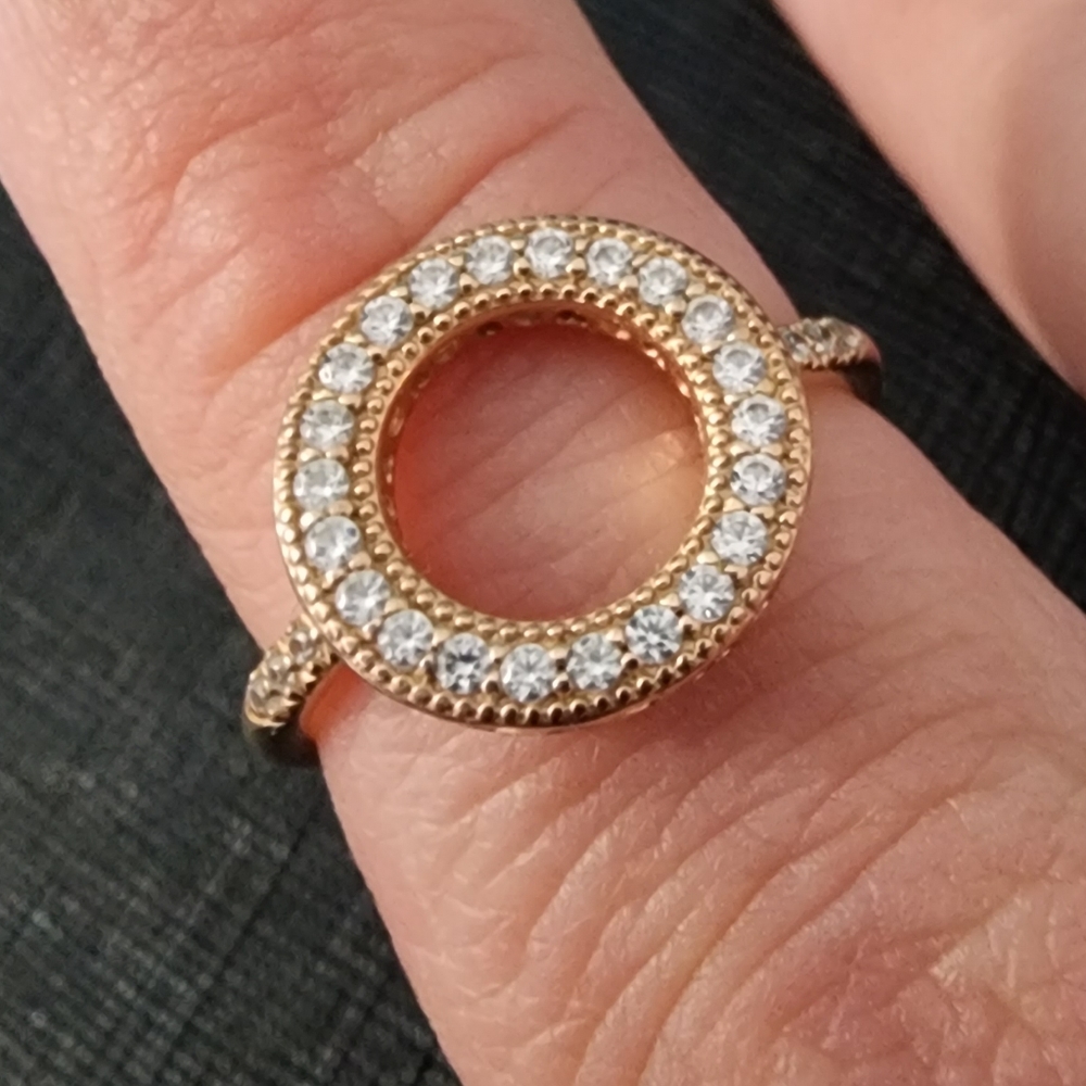 Pandora Rose Gold CZ Circle Ring